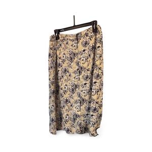 Daniel Rainn Beige and Black Floral Pencil Skirt